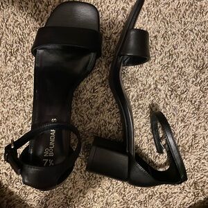 No Boundaries Elegant Black Heeled Sandals